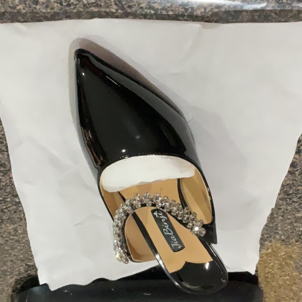 Women's Black Heeled Mules
